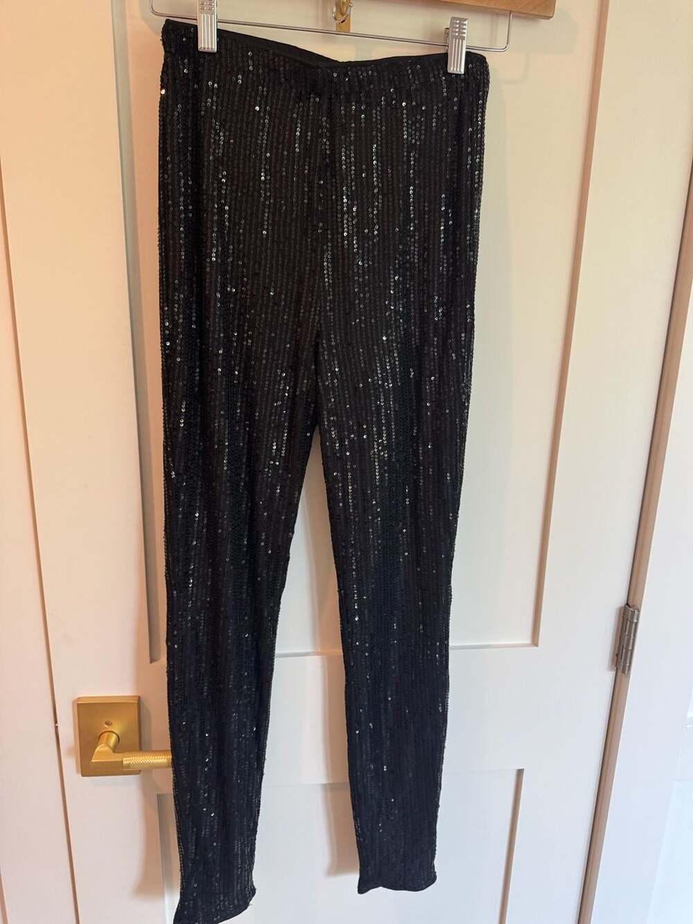 SHEIN Black Sequin Pants Size US 4